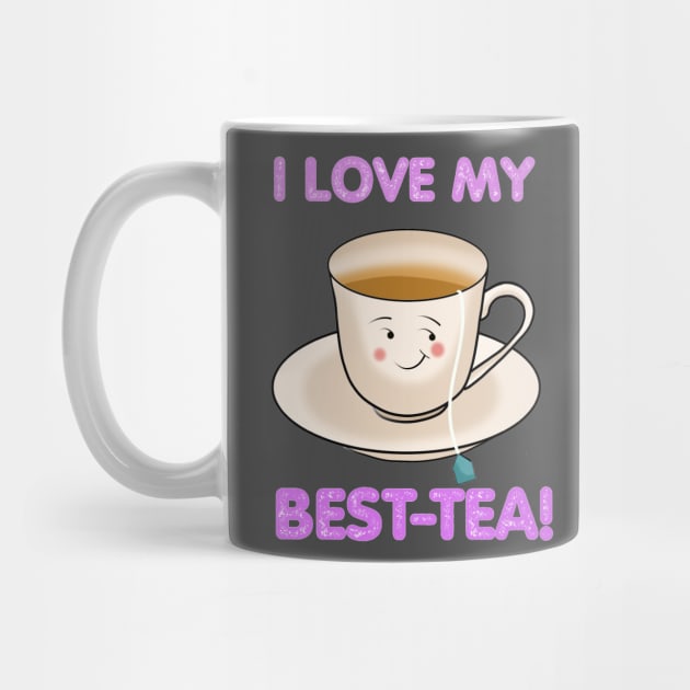 BEST FRIENDS FUNNY CUTE TEA CUP by Art by Eric William.s